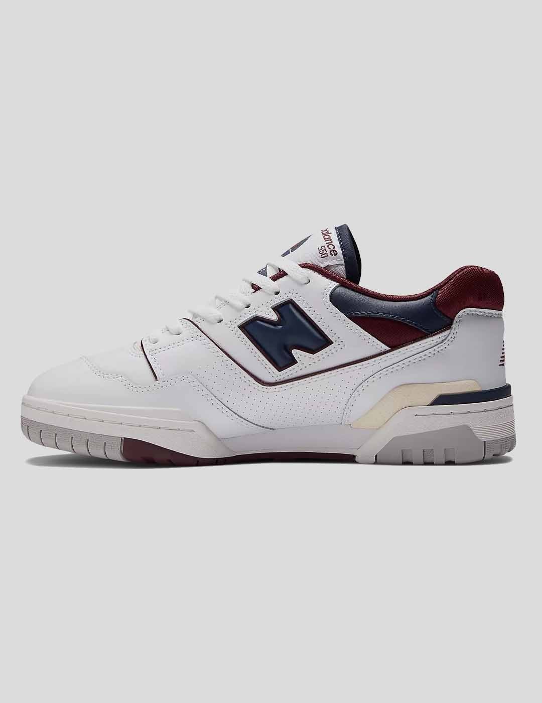Zapatillas NEW BALANCE 550 white/nb burgundy/natural indigo